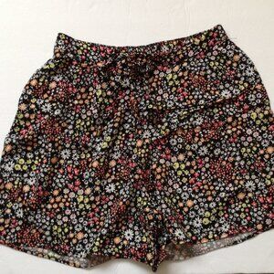 F&F Shorts Size  S Floral Multicolor Wide Leg High Waist Summer